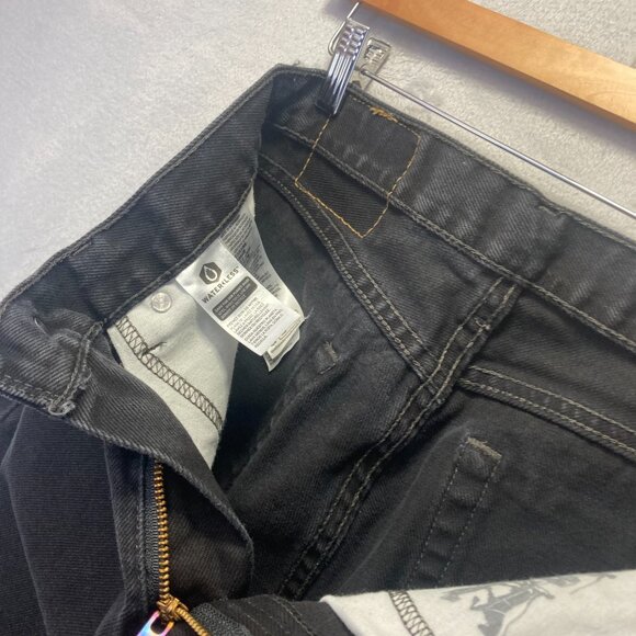 Levis 505 Straight Fit Jeans Mens 31x30 Black Dark Wash Denim Classic - Picture 11 of 16